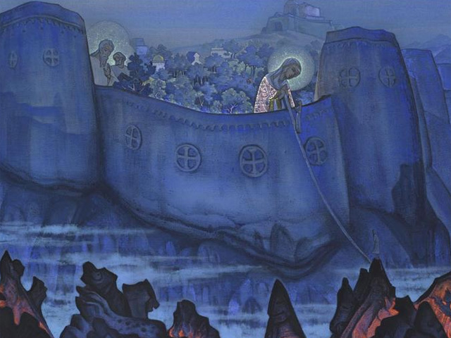 Считавшаяся утерянной картина "Труды Богоматери" кисти Николая Рериха будет выставлена на "русские торги" Bonhams, которые пройдут 5 июня в Лондоне