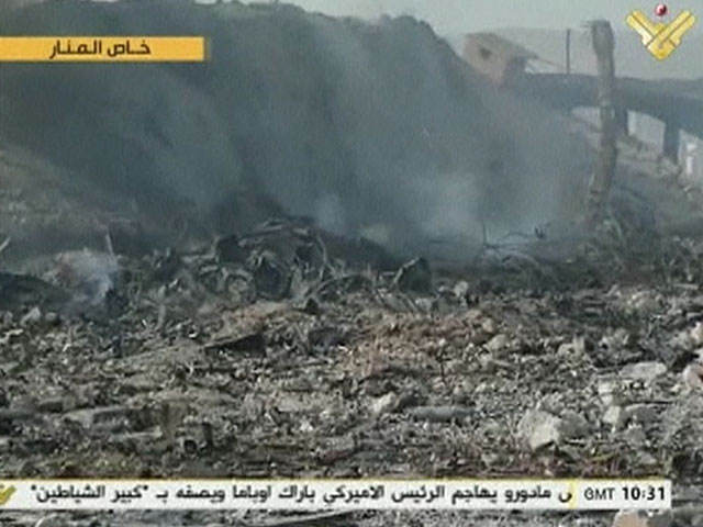 Ливанское телевидение показало видео с последствиями бомбардировки