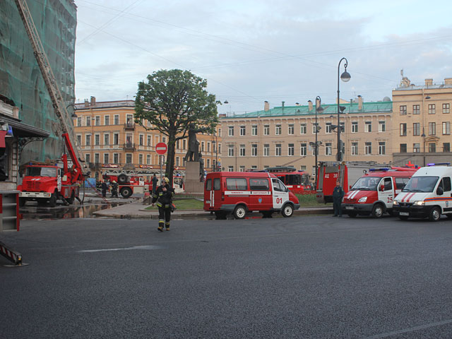 Пожар в здании Санкт-Петербургского государственного технологического института