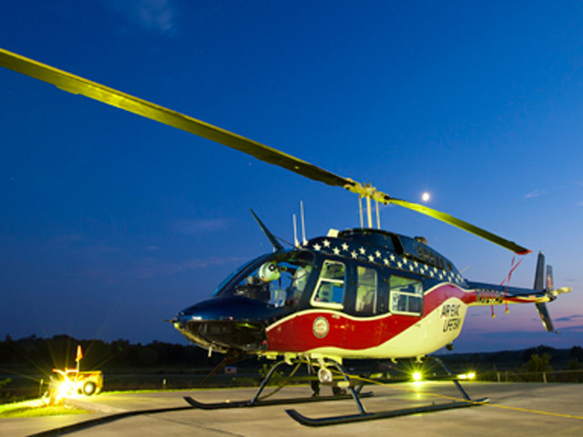 Вертолет компании Air Evac Lifeteam возвращался на базу после того, как госпитализировал пациента в больницу американского города Лондон округа Лаурел