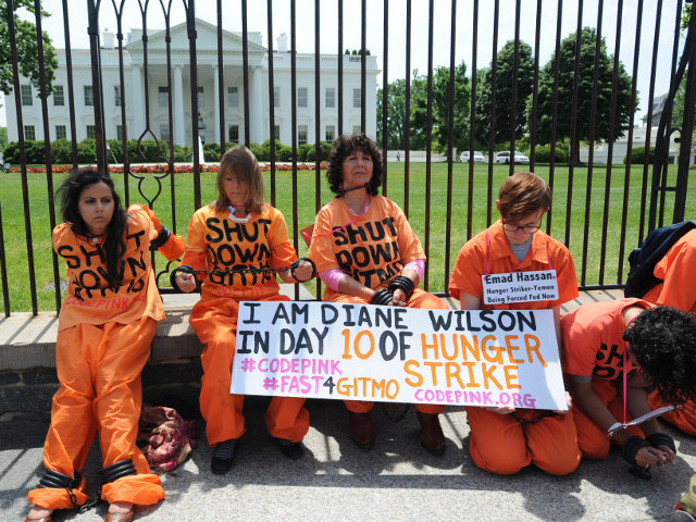 В США участница акции протеста за закрытие тюрьмы Гуантанамо проникла на охраняемую территорию у Белого дома