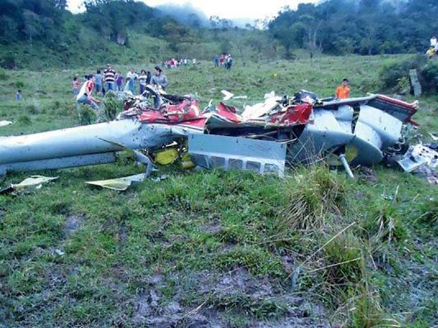 Гражданский вертолет потерпел во вторник катастрофу в Колумбии. В результате погибли пять человек