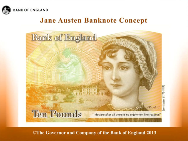 Джейн Остин сменила Дарвина на 10-фунтовых банкнотах