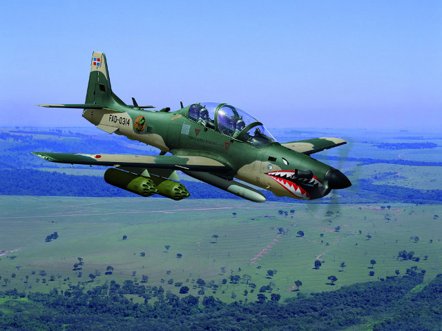 Двухместный самолет бразильских ВВС Super Tucano A-29 разбился в штате Сан-Паулу