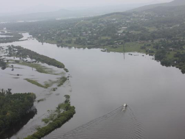 Суточный подъем воды в Амуре в районе Хабаровска составил 14 см. Сегодня утром он достиг 702 см