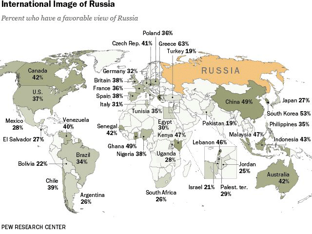 Имидж России в мире за последние годы ухудшился
