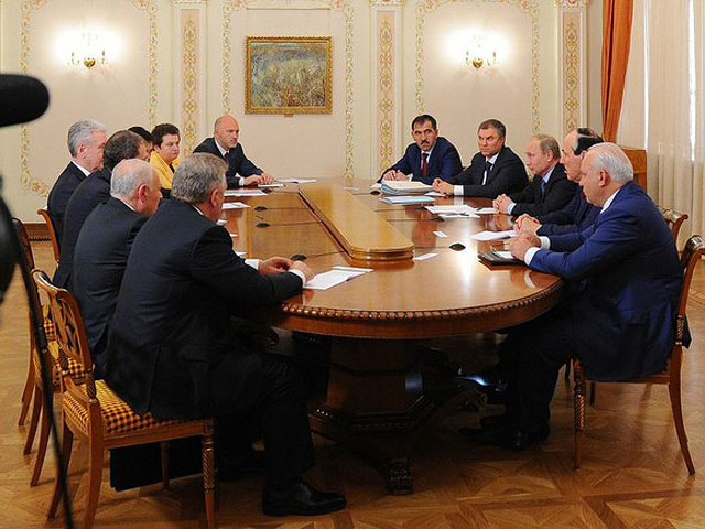 Президент России Владимир Путин встретился с избранными в минувшее воскресенье главами субъектов Российской Федерации