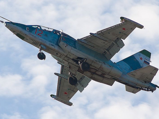 Самолет Су-25, разбившийся накануне вечером в Краснодарском крае, выполнял полет без боекомплекта