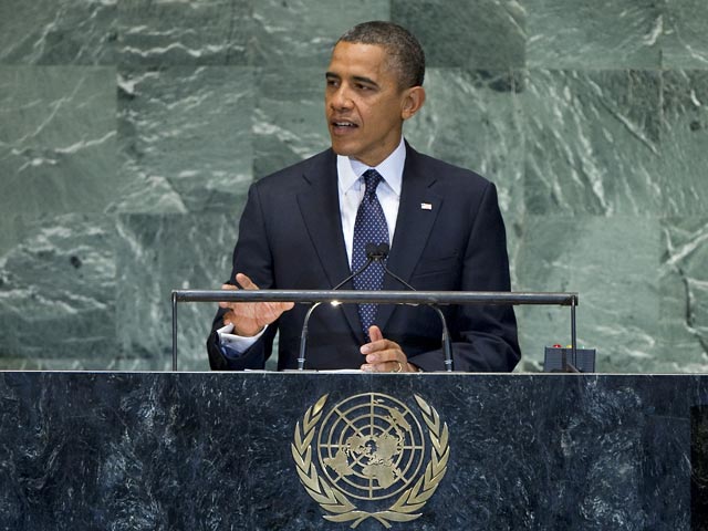 "Некоторые могут не соглашаться, но я верю в то, что Америка исключительна", - сказал Обама, видимо, намекая на статью Путина, опубликованную в газете The New York Times
