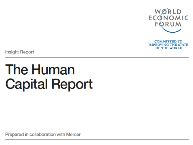 ВЭФ накануне опубликовал результаты исследования "индекса человеческого капитала", в нем 122 страны мира расположены по их достижениям в образовании, здравоохранении, трудовой деятельности и благоприятных условиях развития