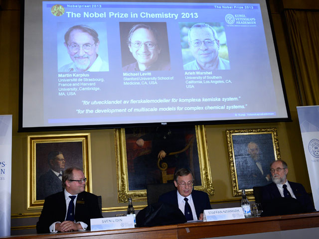В Стокгольме объявлены лауреаты Нобелевской премии по химии 2013 года 
