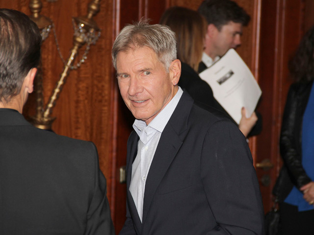 Голливудский актер Харрисон Форд представил в Москве фантастический боевик "Игра Эндера" (Ender's Game), в котором исполнил одну из главных ролей
