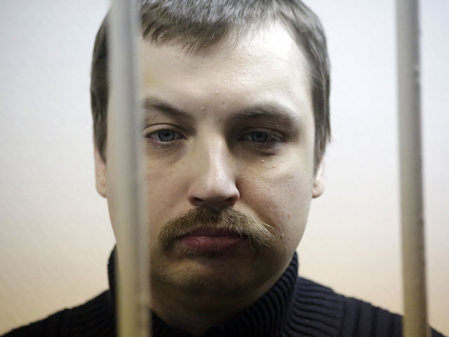 Михаил Косенко, обвиняемый по делу о беспорядках на Болотной площади в Москве 6 мая 2012 года, во время оглашения приговора в Замоскворецком суде