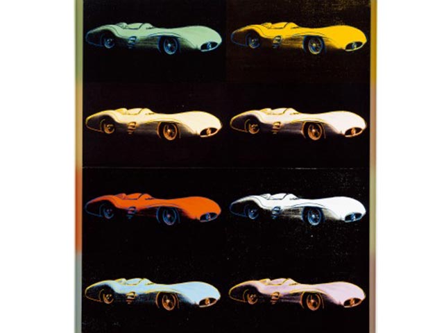 Andy Warhol  Mercedes-Benz W 196 R Streamline Grand Prix Car, 1954  silkscreen, acrylic on canvas, 1986  Daimler Art Collection