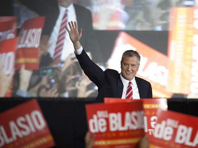 Кандидат от Демократической партии США Билл де Блазио одержал победу на состоявшихся во вторник выборах мэра Нью-Йорка