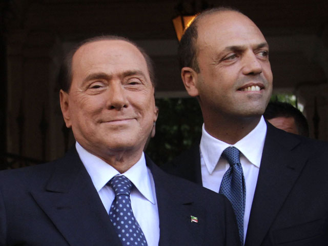 Сильвио Берлускони и Анджелино Альфано