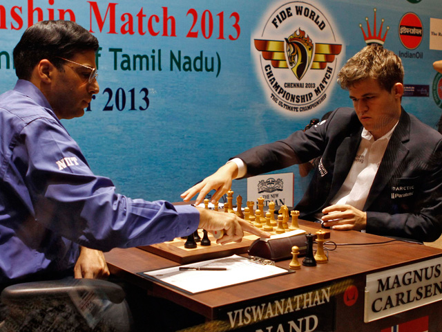 Норвежец Магнус Карлсен одержал победу над индийцем Вишванатаном Анандом в девятой партии матча за звание чемпиона мира по шахматам, который проходит в эти дни в Ченнае