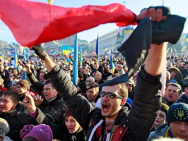 Организаторы массовых акций протеста на Украине призывают в среду пикетировать здание МВД в Киеве в связи с нападениями на активистов "Евромайдана"