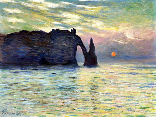 Американские астрономы смогли установить точное время и точку, с которой французский художник Клод Моне писал пейзаж "Этрета, закат"