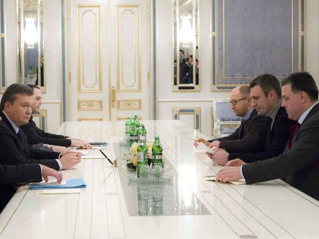 Встреча Виктора Януковича с лидерами оппозиционных парламентских фракций, 25 января 2014 года