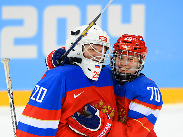 Женская сборная России по хоккею победила команду Германии в матче первого тура группового этапа Олимпийского турнира в Сочи