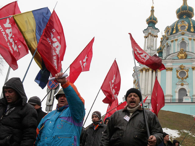 По всей Украине прошла предупредительная забастовка по инициативе партии "УДАР". 