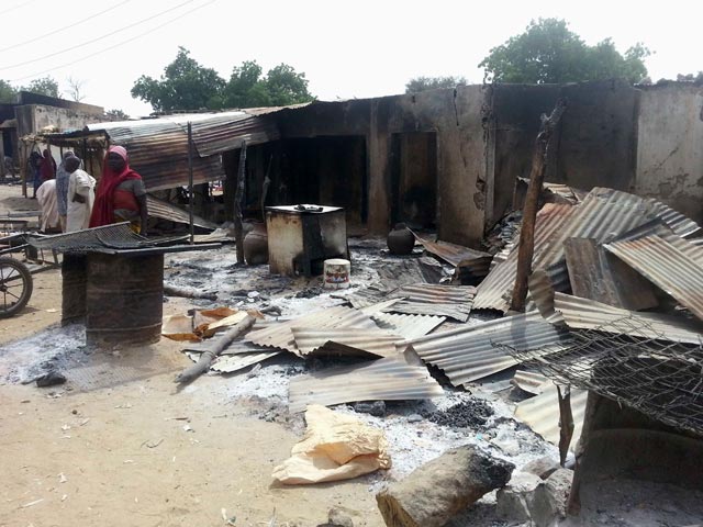 Деревня Кавури, где боевики "Боко харам", убили 85 человек, 28 января 2014 года