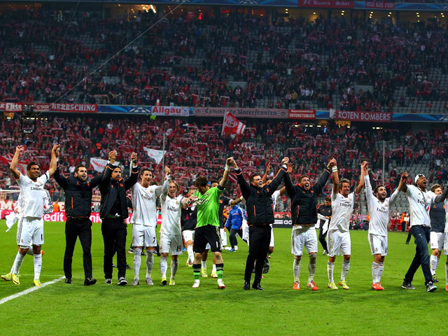 Встреча этих команд в Мюнхене благодаря дублям Серхио Рамоса и Криштиану Роналду завершилась победой мадридцев со счетом 4:0