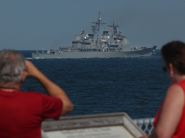 9 мая ожидается прибытие в Черное море крейсера Военно-морских сил США Vella Gulf класса Ticonderoga, оснащенного системой противовоздушной и противоракетной обороны Aegis