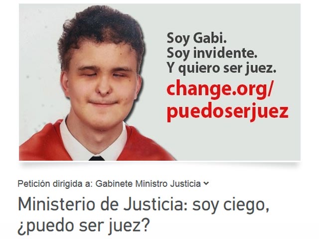 В Испании разрешили стать судьей слепому мужчине, собравшему 114000 подписей в интернете