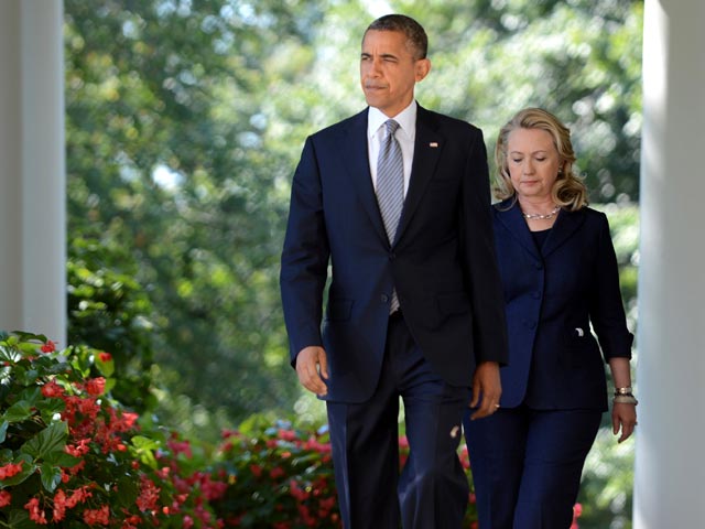 Барак Обама и Хиллари Клинтон, 12 сентября 2012 года