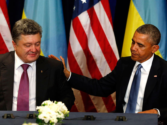 Барак Обама познакомился с избранным президентом Украины Петром Порошенко в Варшаве