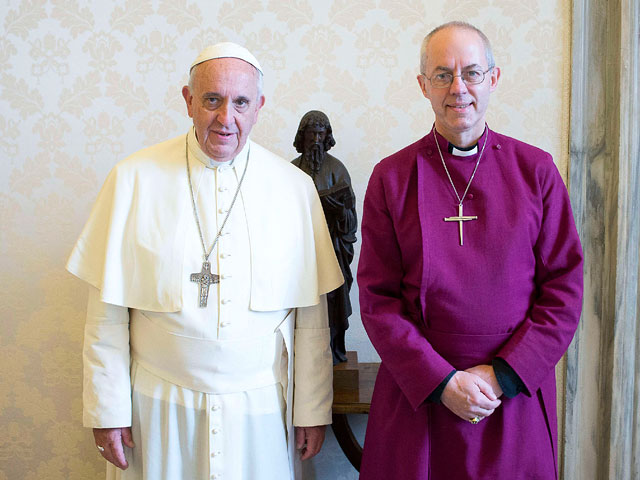 Папа Франциск встретился накануне в Риме с примасом Церкви Англии, духовным главой Англиканского сообщества архиепископом Кентерберийским Джастином Уэлби