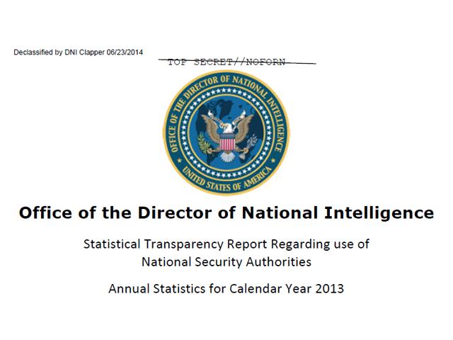Агентство национальной безопасности США опубликовало первый доклад о сборе электронной информации