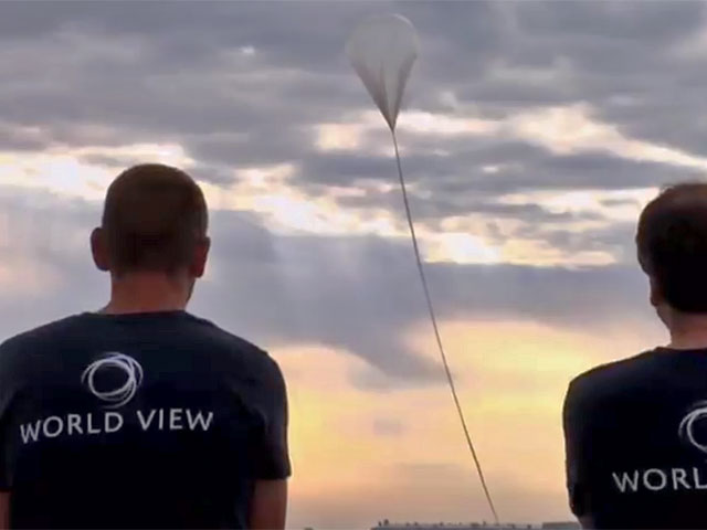 Компания World View опубликовала ВИДЕО первого беспилотного полета своего воздушного шара на высоте 37 км