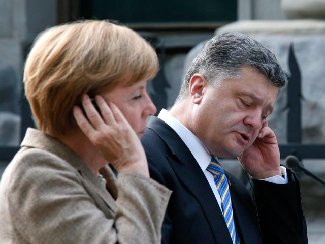 Ангела Меркель и Петр Порошенко, 23 августа 2014 года