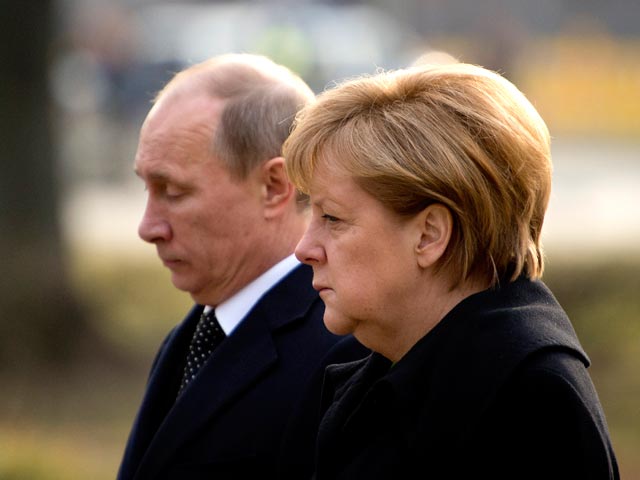 Владимир Путин и Ангела Меркель, апрель 2013 года