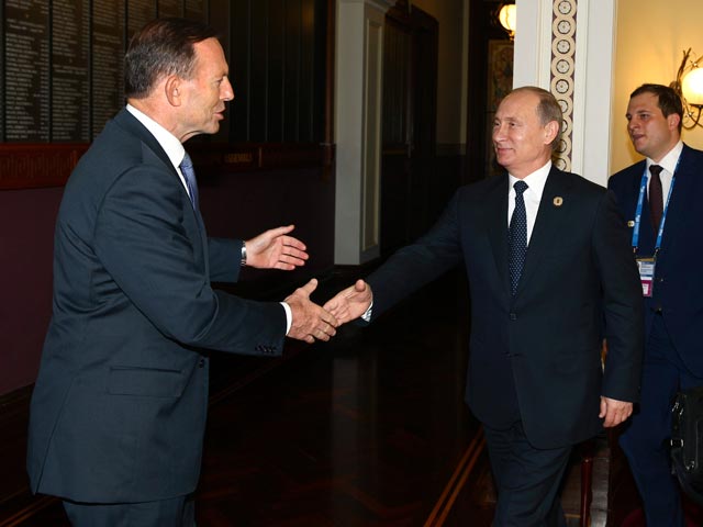 Владимир Путин и Тони Эбботт, Брисбен, 15 ноября 2014 года