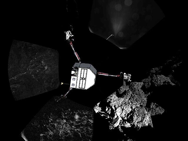 Интернет-пользователей заинтересовал снимок, полученный с кометы 67Р/Чурюмова-Герасименко, на которую в начале ноября совершил историческую посадку спускаемый модуль Philae зонда Rosetta