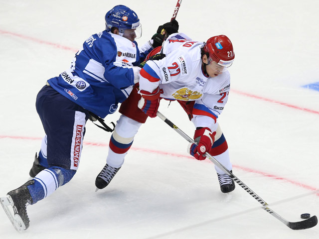 Сборная России одержала победу над командой Финляндии в стартовой встрече Кубка Первого канала 2014 года