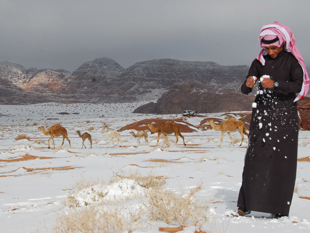 Жители Саудовской Аравии не оставили без ответа религиозное постановление, запрещающее лепить снеговиков
