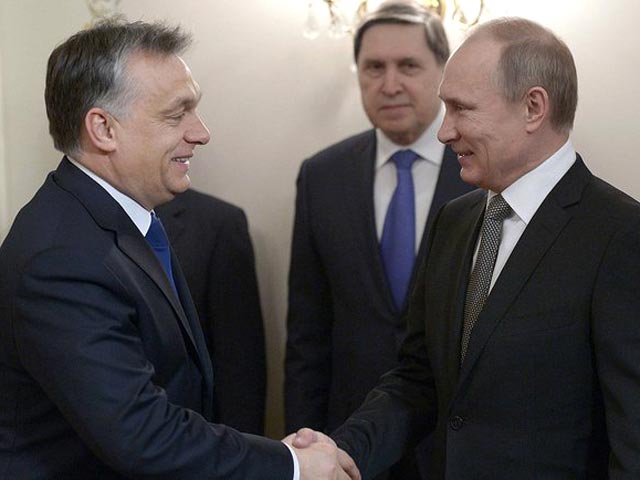 Виктор Орбан и Владимир Путин, 14 января 2014 года