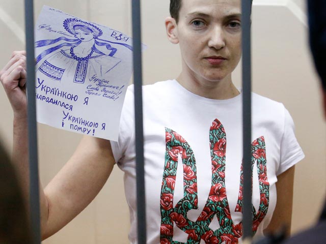 Надежда Савченко на судебном заседании