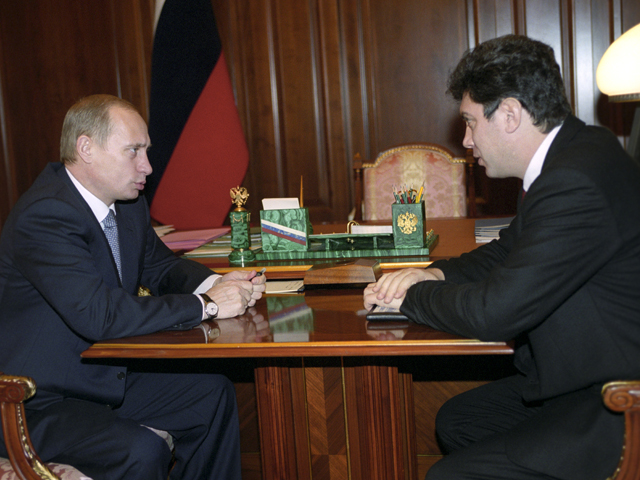 Владимир Путин и Борис Немцов в 2000 году
