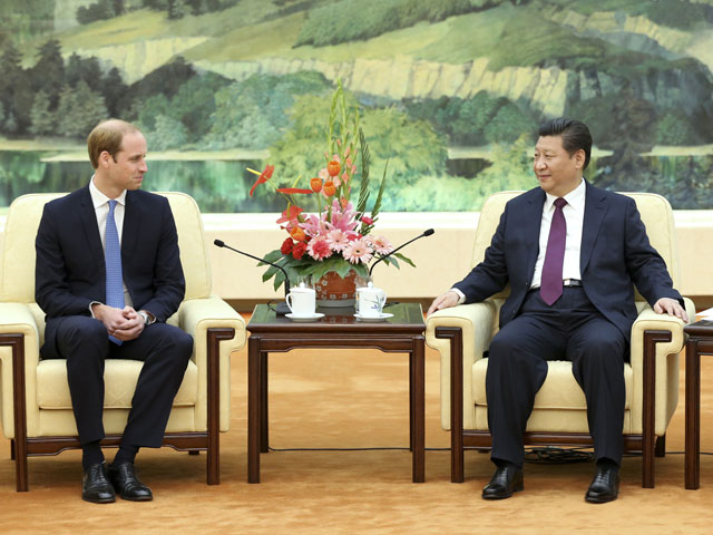 В понедельник, 2 марта, принц Уильям встретился с председателем КНР Си Цзиньпином в Пекине, куда прибыл накануне поздно вечером