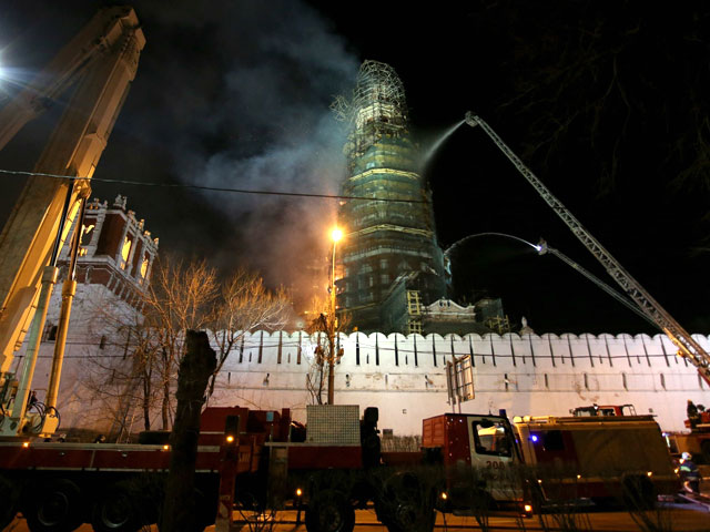 Пожар в Новодевичьем монастыре, 16 марта 2015 года