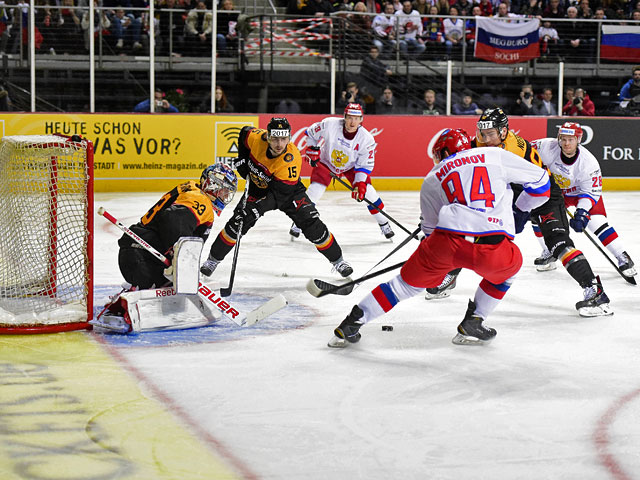 Российские хоккеисты повторно обыграли немцев в рамках Евровызова