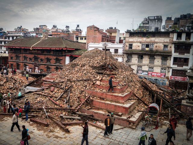 Катманду, Непал, 27 апреля 2015 года