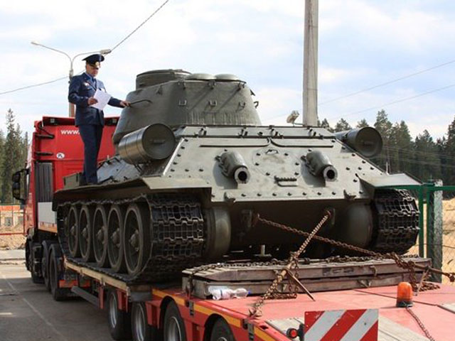 В Белоруссии сотрудники таможенной службы Витебской области наложили запрет на ввоз боевого танка Т-34