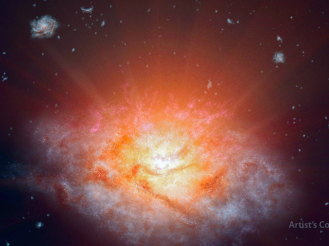 Галактика находится на расстоянии 12,5 млрд световых лет от Земли. Это открытие было сделано на основании данных, полученных в 2010 году космическим инфракрасным телескопом WISE